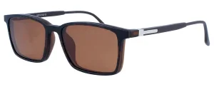 Komplettbrille SVEN aus TR90-Material in Havanna wahlweise mit Sonnen-Clip und individueller Sehstärke