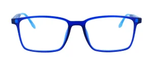 Blaue Komplettbrille SVEN aus TR90-Material  wahlweise mit Sonnen-Clip und individueller Sehstärke