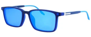 Blaue Komplettbrille SVEN aus TR90-Material  wahlweise mit Sonnen-Clip und individueller Sehstärke
