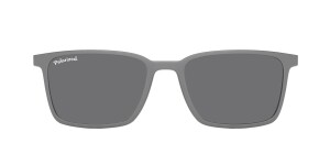 Graue Komplettbrille SVEN aus TR90-Material wahlweise mit Sonnen-Clip und individueller Sehstärke