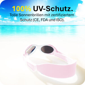 Mausito Baby Sonnenbrille Baby Surfer Rosa UV400 – Sicherer Sonnenschutz für Babys