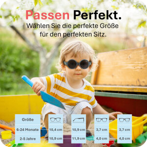 Mausito The Hippie Kinder Sonnenbrille - 2-5 Jahre - Stone Blue – Flexibel, UV400 & BPA-frei