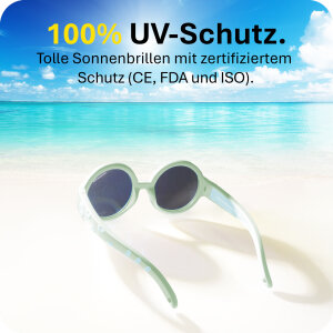 Mausito The Hippie Kinder Sonnenbrille - 6-24 Monate - Stone Blue – Flexibel, UV400 & BPA-frei