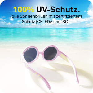 Mausito The Hippie Kinder Sonnenbrille - 6-24 Monate - Rose – Flexibel, UV400 & BPA-frei