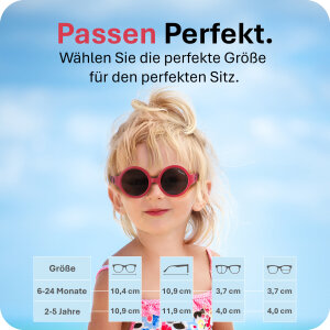 Mausito The Hippie Kinder Sonnenbrille - 6-24 Monate - Rose – Flexibel, UV400 & BPA-frei