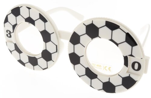 Lustige Fußballbrille mit Zahlen- und Emoji-Funktion - UV400 Schutz