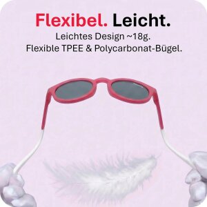 Mausito The Nomad Kinder Sonnenbrille - 6-9 Jahre - Rose – Flexibel, UV400 & BPA-frei