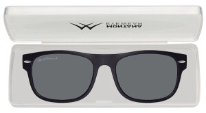 Montana Eyewear MRC1 Kunststoff Lesebrille in Schwarz mit optionalem Sonnenclip