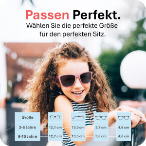 Mausito The Boho Kinder Sonnenbrille - 3-6 Jahre - Magenta – Flexibel, UV400 & BPA-frei