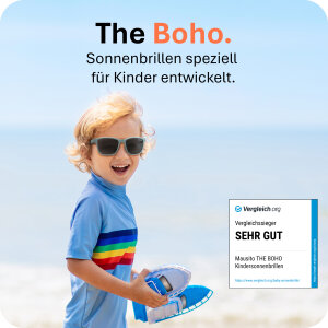 Mausito The Boho Kinder Sonnenbrille - 3-6 Jahre - Stone Blue – Flexibel, UV400 & BPA-frei