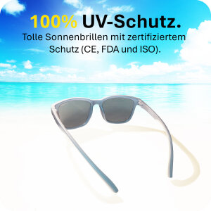 Mausito The Boho Kinder Sonnenbrille - 3-6 Jahre - Stone Blue – Flexibel, UV400 & BPA-frei