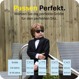 Mausito The Boho Kinder Sonnenbrille - 3-6 Jahre - Stone Blue – Flexibel, UV400 & BPA-frei