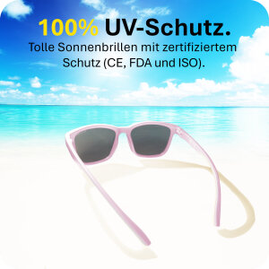 Mausito The Boho Kinder Sonnenbrille - 6-9 Jahre - Rose – Flexibel, UV400 & BPA-frei