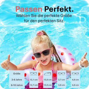 Mausito The Boho Kinder Sonnenbrille - 6-9 Jahre - Rose – Flexibel, UV400 & BPA-frei