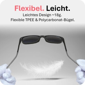 Mausito The Boho Sonnenbrille Jugendliche - 9-14 Jahre - Black – Flexibel, UV400 & BPA-frei
