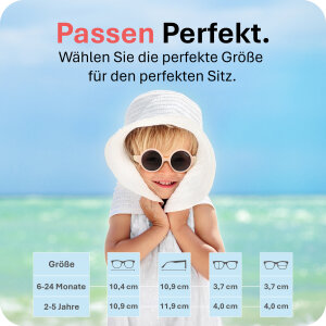 Mausito The Hippie Kinder Sonnenbrille - 2-5 Jahre - Magenta – Flexibel, UV400 & BPA-frei