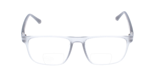 Komfortable Bifokalbrille Auke in Grau mit flexiblem Federscharnier für jeden Tag