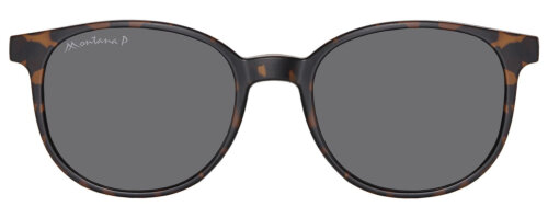 Montana Eyewear Sonnenclip MRC-2A Polarisierter Brillenaufsatz für runde Lesebrillen Havanna