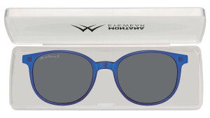 Montana Eyewear Sonnenclip MRC-2B Polarisierter Brillenaufsatz für runde Lesebrillen Blau