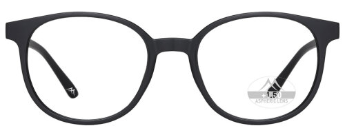 Montana Eyewear MRC-2 Lesebrille in Schwarz mit Magnet-Sonnenclip