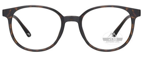 Montana Eyewear MRC-2A Lesebrille in Havanna mit Magnet-Sonnenclip