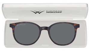Montana Eyewear MRC-2A Lesebrille in Havanna mit Magnet-Sonnenclip