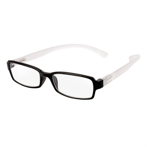 SPECNECS Lesebrille mit Federscharnier und extra langen Bügeln in Schwarz-Transparent