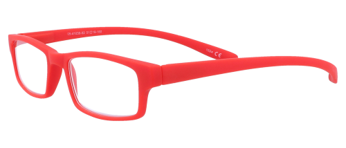 Alltags-Lesebrille Emil mit Federscharnier und extralangen Komfortbügeln in Rot