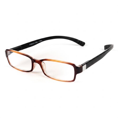 SPECNECS Lesebrille mit Federscharnier und extra langen Bügeln in Havanna-Schwarz