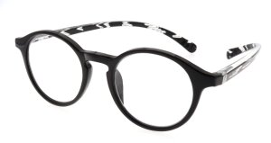 SPECNECS Lesebrille mit extra langen Bügeln in modernem Pantodesign in Schwarz