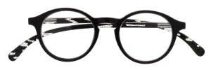 SPECNECS Lesebrille mit extra langen Bügeln in modernem Pantodesign in Schwarz