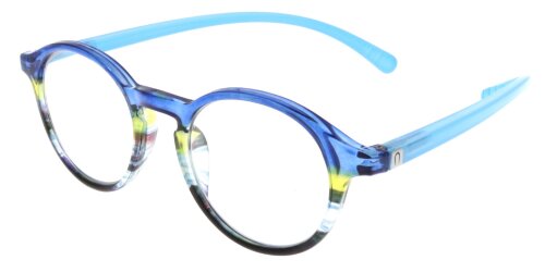 SPECNECS Lesebrille mit extra langen Bügeln in modernem Pantodesign in Blau