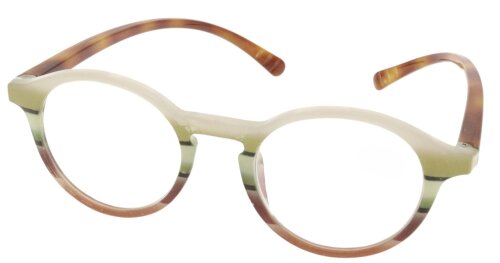 SPECNECS Lesebrille mit extra langen Bügeln in modernem Pantodesign in Braun