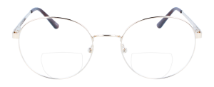 Bifokalbrille NANI - Goldene Metallfassung im Retro -...