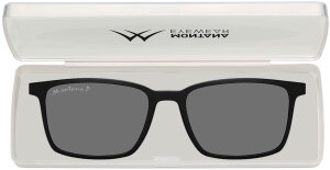 Montana Eyewear Lesebrille MRC-3 in Schwarz mit optionalem Sonnenclip