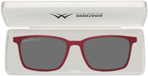 Montana Eyewear Lesebrille MRC-3C in Rot mit optionalem Sonnenclip