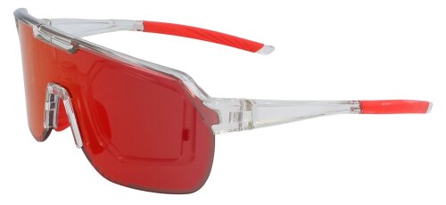 Sportbrille Leader Aero in Rot mit Verglasungsclip - Rot verspiegelt