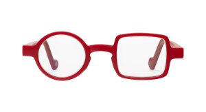 Extravagante rote Designer-Lesebrille Donald mit...