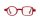 Extravagante rote Designer-Lesebrille Donald mit markantem Statement-Detail