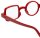 Extravagante rote Designer-Lesebrille Donald mit markantem Statement-Detail