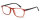 Zeitlose Lesebrille HMR49 aus Kunststoff-Polycarbonat mit Flex-Scharnier und Einstecketui Rot-Schwarz