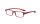 Kunststofflesebrille "Pluto" mit Federscharnier in Rot und farblich passendem Etui