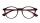 Schwarz/Rote Kunststofflesebrille "Belmont" mit Federscharnier und farblich passendem Etui