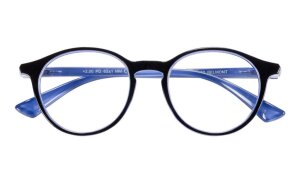 Schwarz/Blaue Kunststofflesebrille "Belmont"...