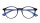Schwarz/Blaue Kunststofflesebrille "Belmont" mit Federscharnier und farblich passendem Etui