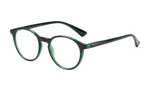 Schwarz/Grüne Kunststofflesebrille...