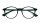 Schwarz/Grüne Kunststofflesebrille "Belmont" mit Federscharnier und farblich passendem Etui