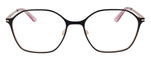 Edelstahl-Brillenfassung für Damen in Schwarz Matt /...