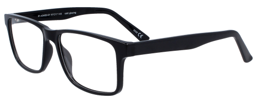 Klassische Brille Anyway Schwarz in eckiger Form mit individueller Verglasung