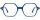 Moderne Brille "SUSI" Blau in sechseckiger Form mit individueller Verglasung